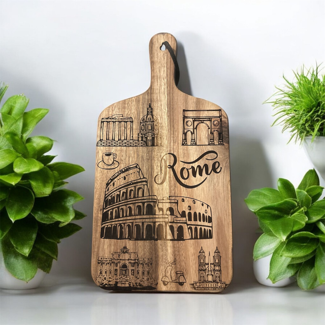 Planche a découper en bois d’acacia 28x14 cm ROME