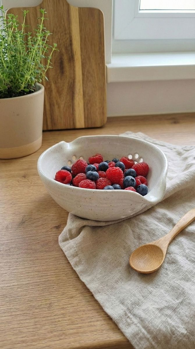 Berry Bowl in White
