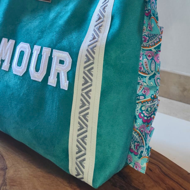 🌸Sac cabas Amour Bleu Clair 🌸