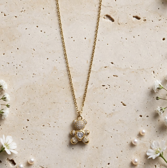 Collana Teddy Strass Gold