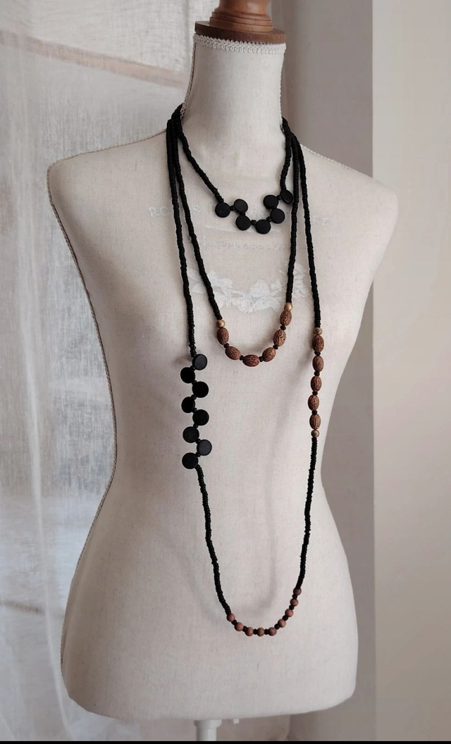 Long collier sautoir multirang