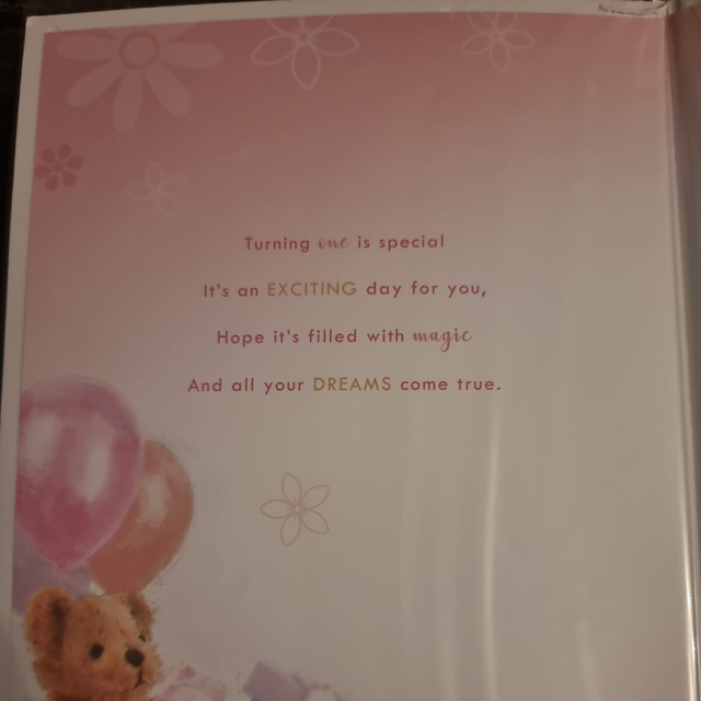 1st Beautiful Girl Happy Birthday SIZE 9" X 6"