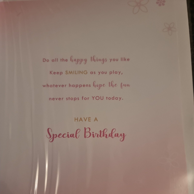 1st Beautiful Girl Happy Birthday SIZE 9" X 6"