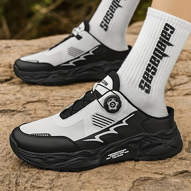 Men's Slip-On Sneakers with Rotating Buckle Closure