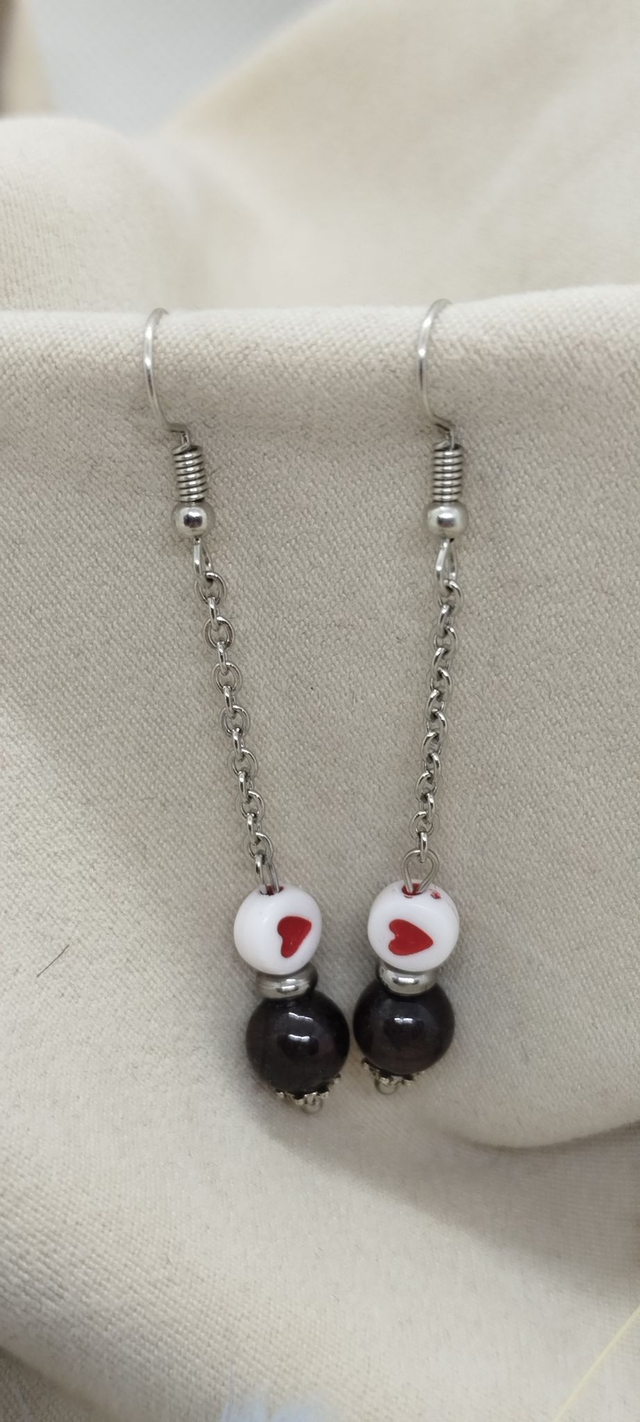 Boucles d'oreilles en pierres naturelles (grenat)