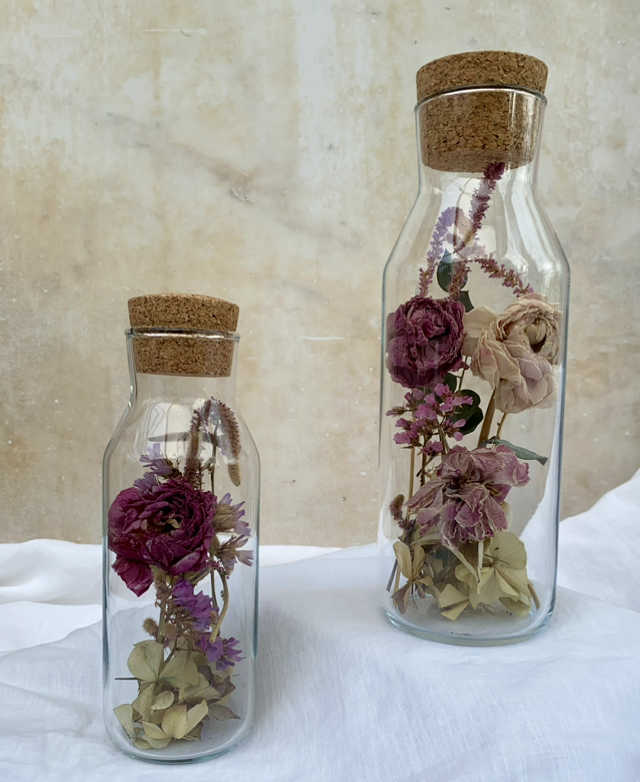 Soft Rose Pink Botanical Bottle