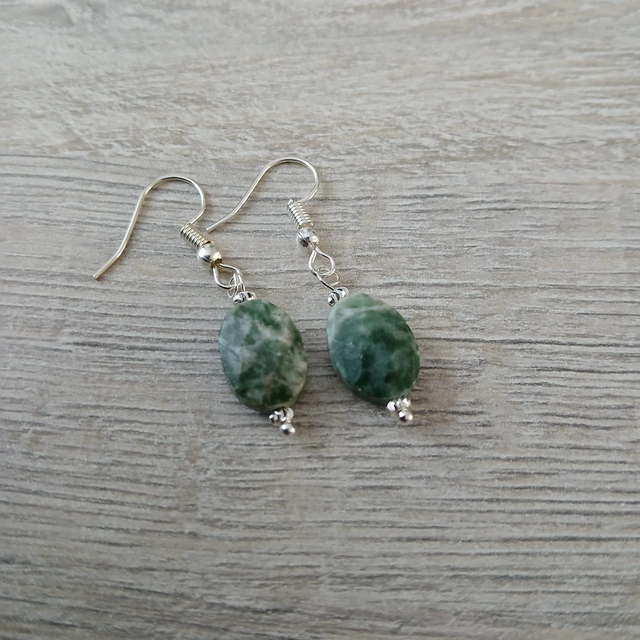 Oorbellen – Boomagaat – zilverkleurig RVS (1.289)