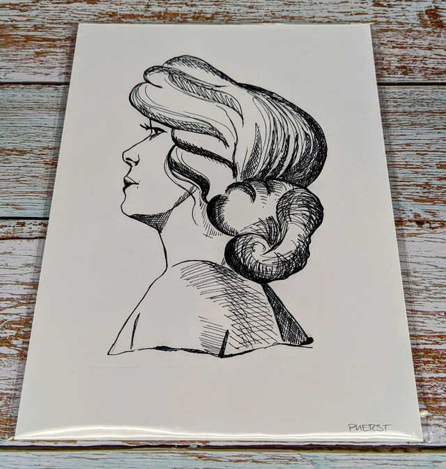 Kunstdruck "Jugendstil Dame"