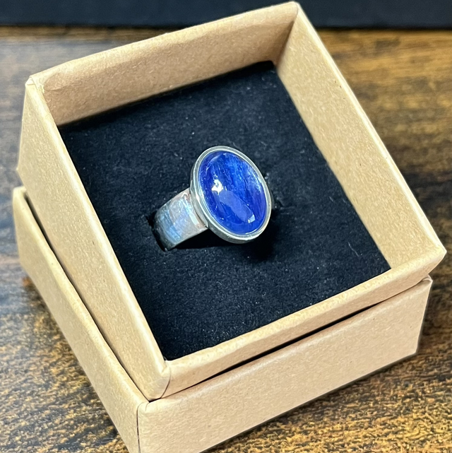 Bague en argent et Cyanite - Taille 53