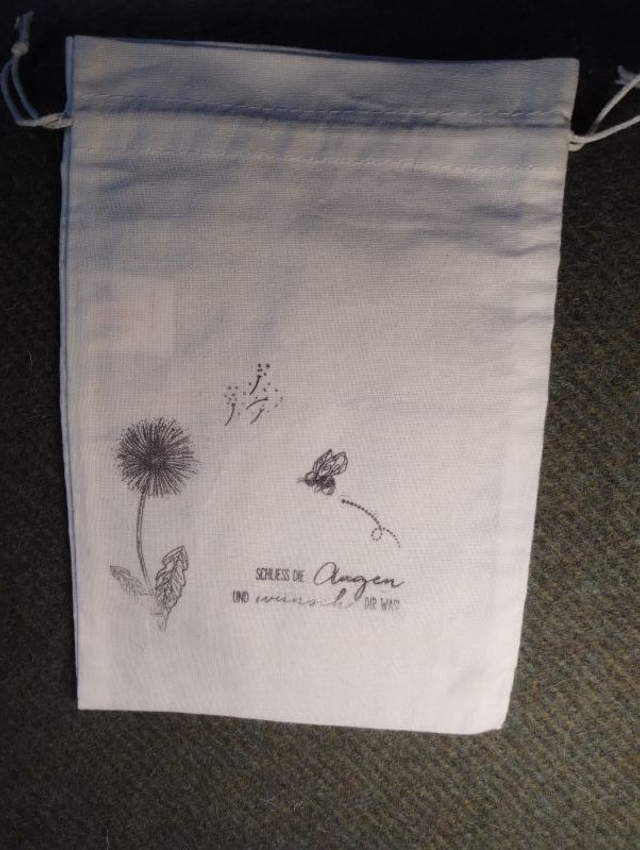 Geschenkbeutel 100% Baumwolle Handbedruckt 15 x 23 cm