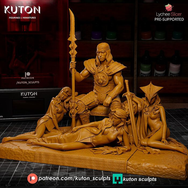 DIORAMA CONAN LE BARBARE &amp; LADIES
