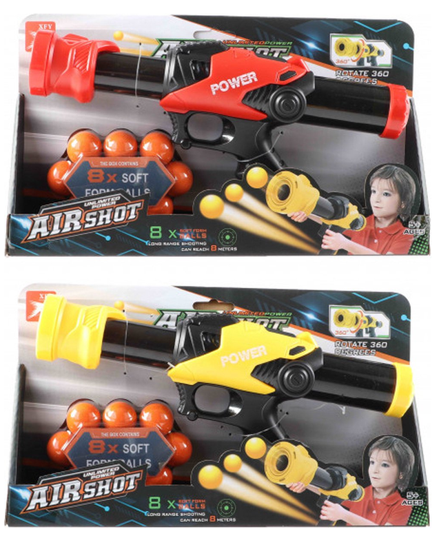 Pistolet à air comprimé Geweer – 30 cm – 8 balles – Rotation 360°