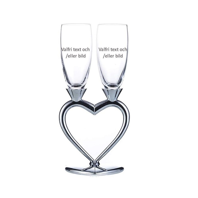Champagneglas - hjärta