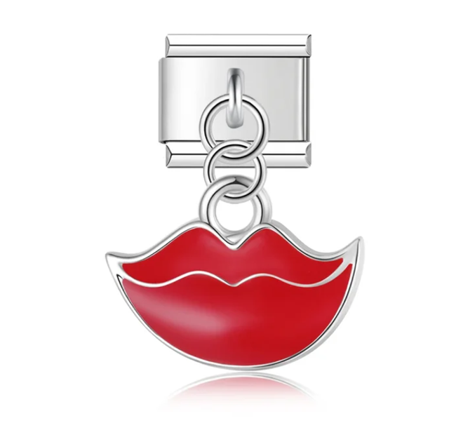 Charm Beso Colgante Rojo