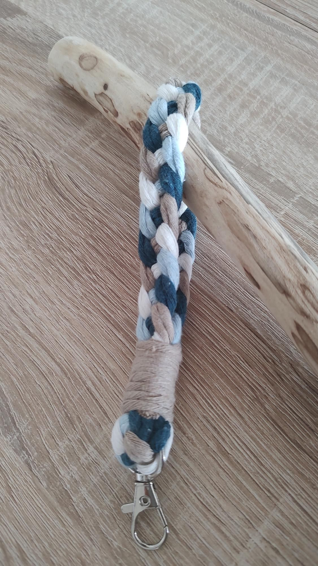 Porte-clé tresse • Bleu / Marine