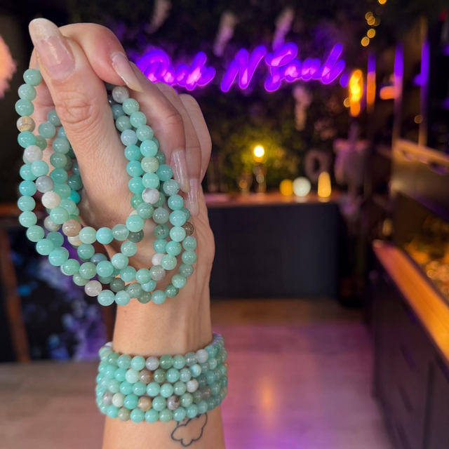 Caribbean Calcite 6mm Beaded Bracelet