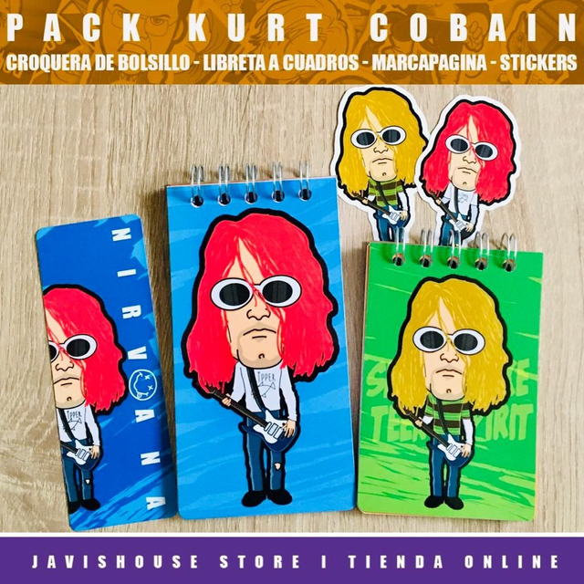 Pack Papelería Kurt Cobain