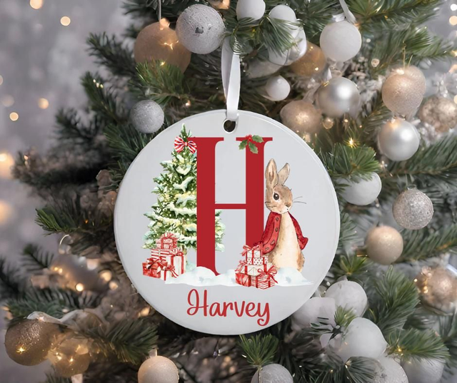 Christmas initial bauble