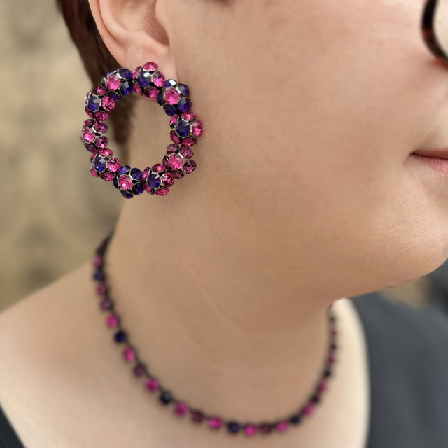 Ohrstecker CIRCLE XL Lila