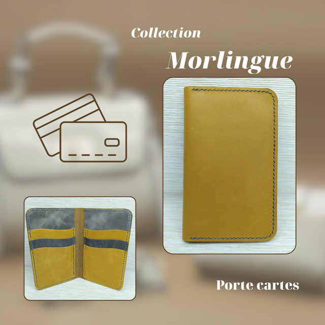 MORLINGUE portefeuille CB - Jaune moutarde