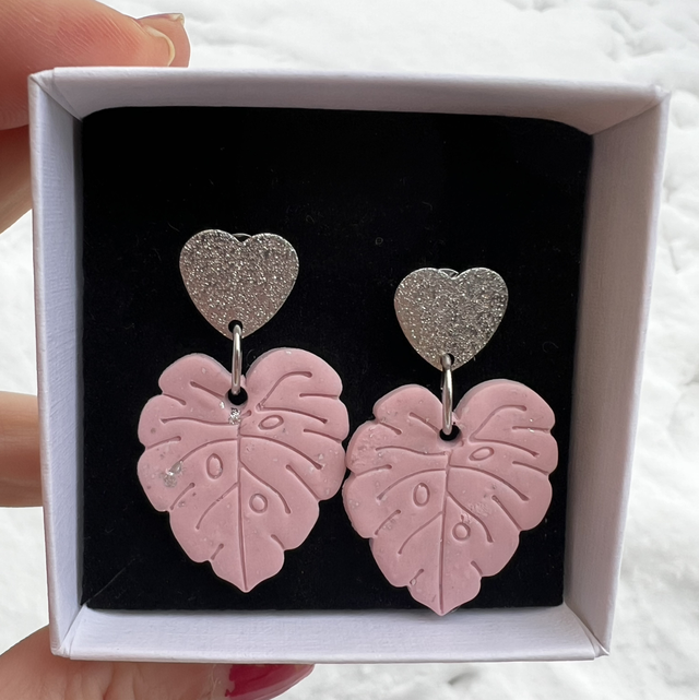 Sydän- Peikonlehti korvakorut