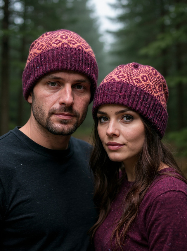 Soft Merino Wool Handmade Unisex Hat (Colour: Fall Vibes)