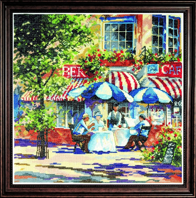 Café In The Sun Cross Stitch Kit By Design Works 