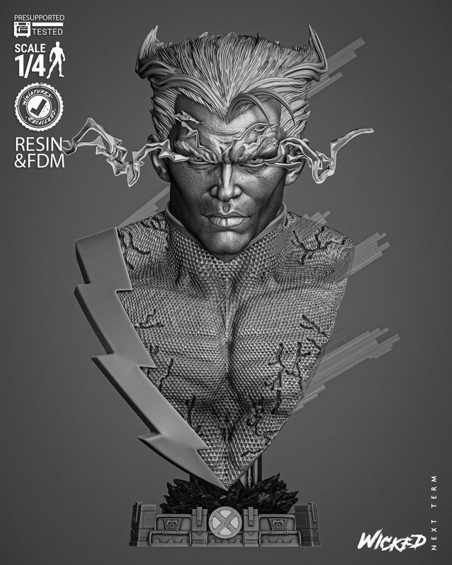 BUSTE portrait QUICK SILVER série marvel comics