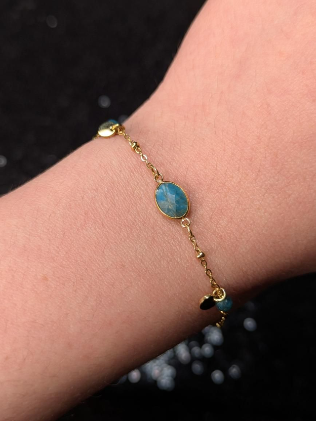 Bracelet apatite facettes 