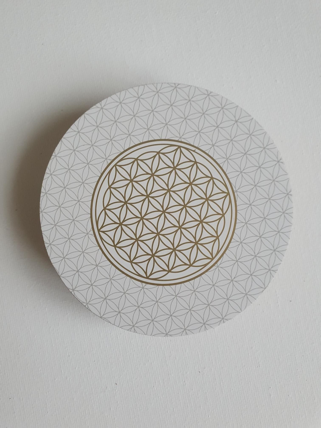 Sous -verres  Fleur de Vie  lot de 6  -Protection élégante et énergétique pour votre table