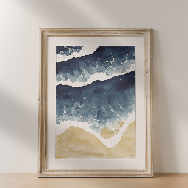 Affiche 30x40 - Bord de Mer - Indigo