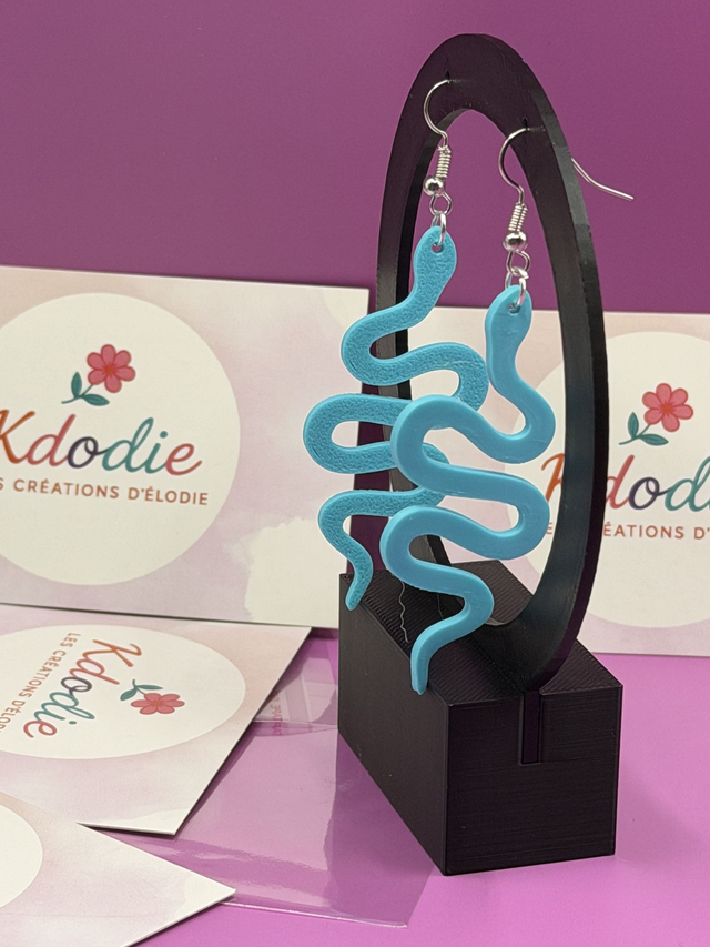 Boucles d'oreilles Serpent - Attaches inox