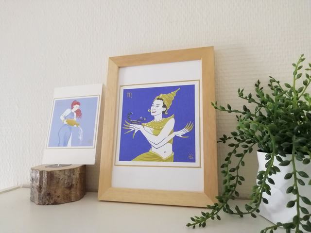 Carte Signe Zodiaque A5 et A6 - Scorpion