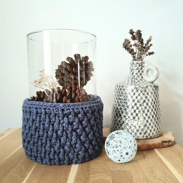 Gehaakte mand - vergrijsd donkerblauw