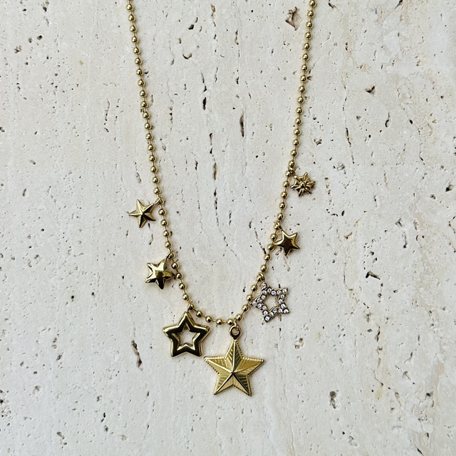 Ketting sterretjes goud 