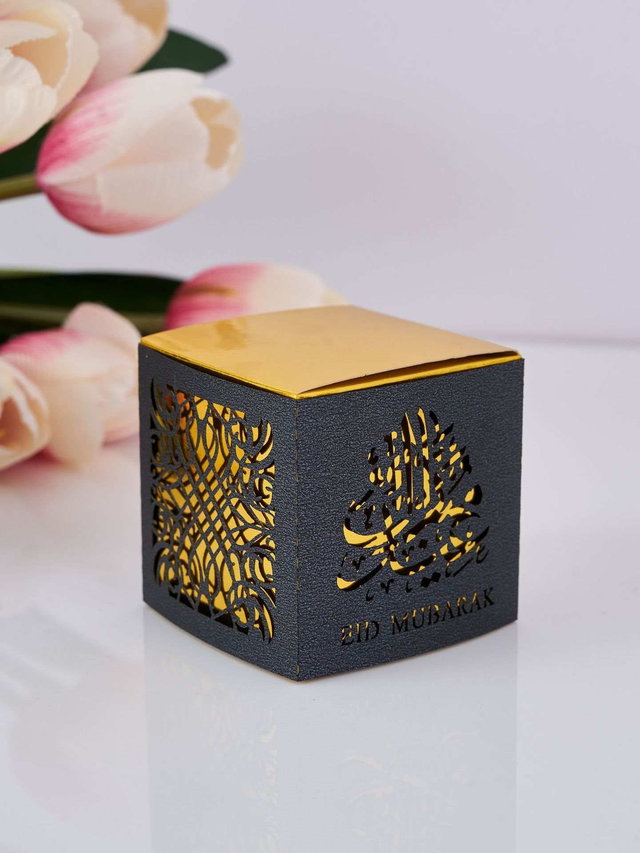 5 pcs Eid Gift Box - Small - Black &amp; Gold