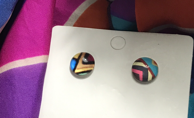 Mixed Stone Stud Earrings - STU75