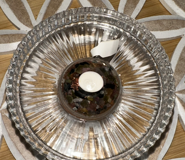 Orgon’it n*38 (taille moyenne) tourmaline multicolore 963 Hz