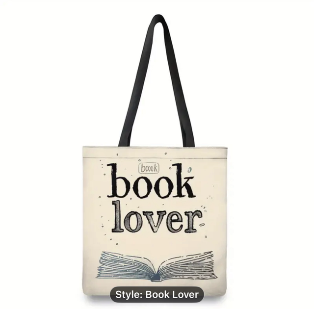 Book lover tote bag 