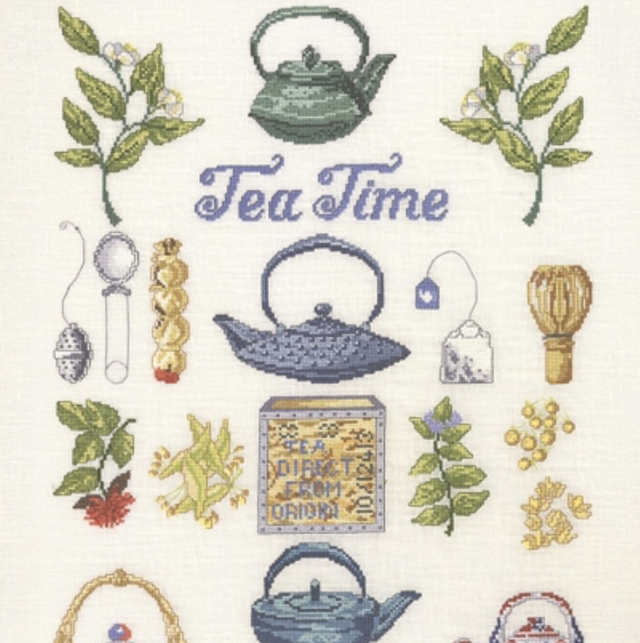 Permin Tea Time - Linen Counted Cross Stitch Kit
