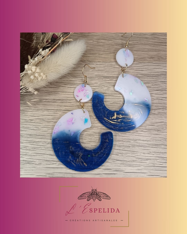 Big boucles bleues et blanches