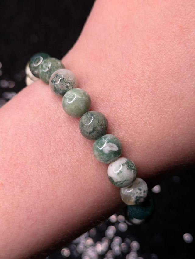 Bracelet agate mousse 