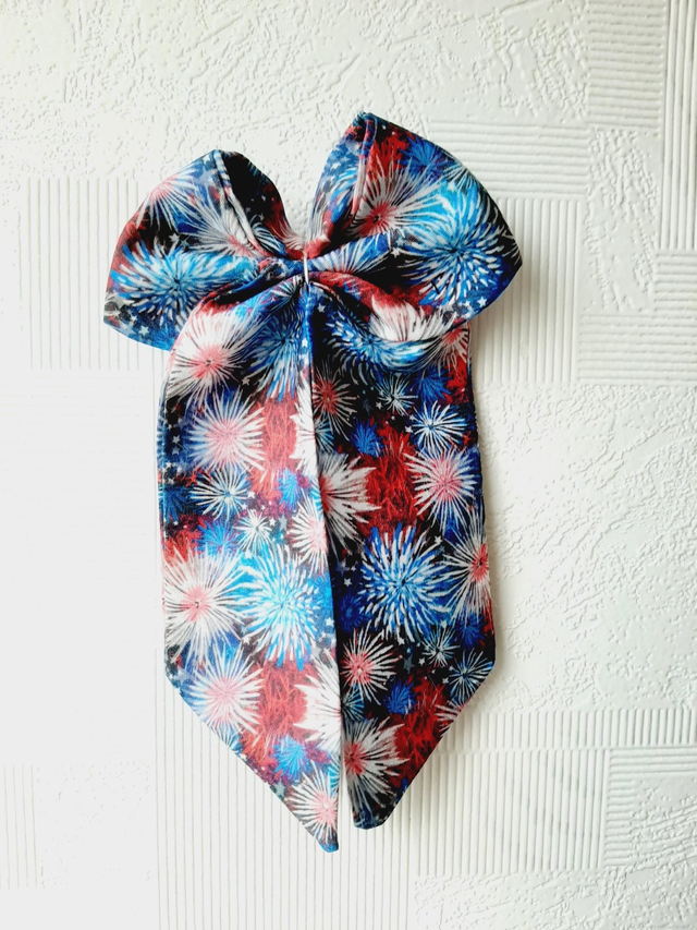 Barrette noeud &quot;Fireworks&quot; v2