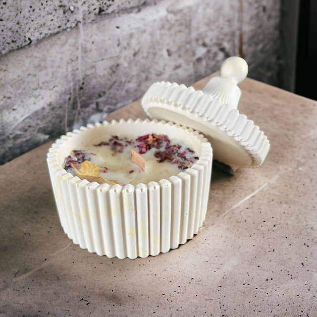 Bougie Parfumée à la cire d&#039;abeille - Parfum Ambre - 75g    