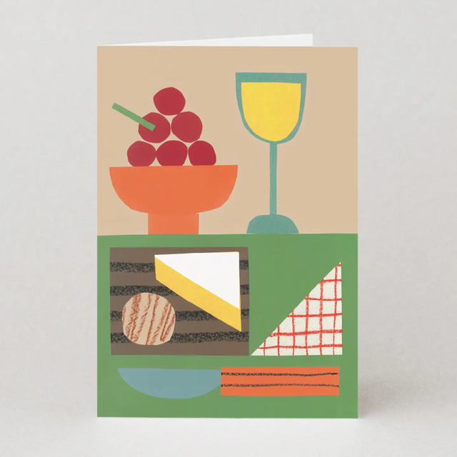 Cheese and Wine Card | Cheese Card | Blank Card