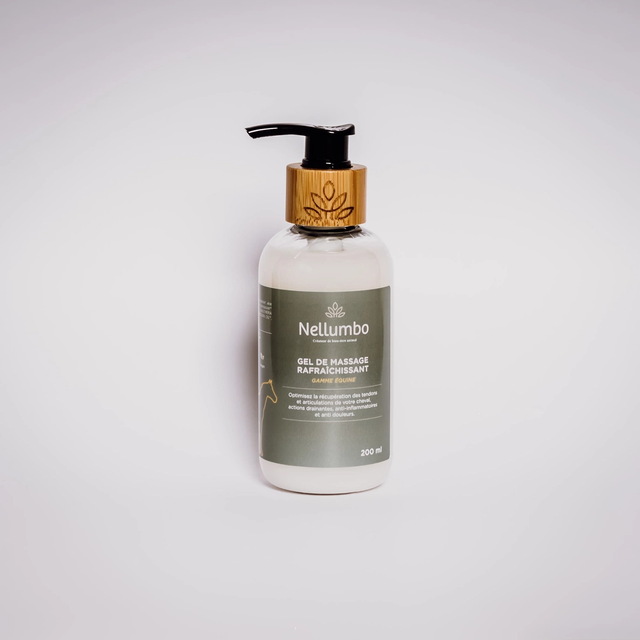 Gel de massage rafraichissant 200ml - Nellumbo