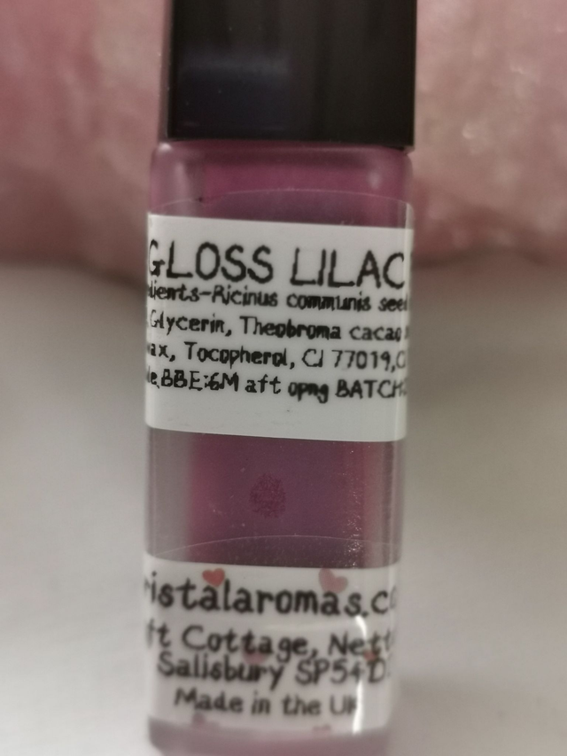 Lip Gloss (GLASS) Lilac Pink- Organic Ingredients. 7g