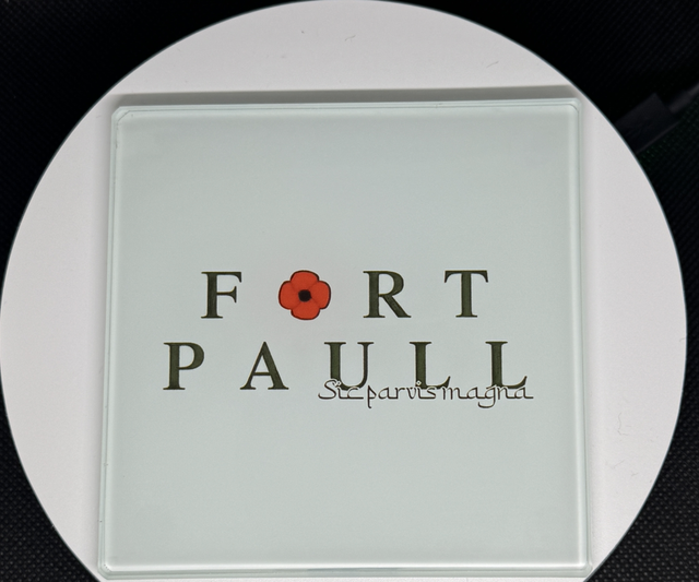 Fort Paull 10cm Square Glass Coaster 
