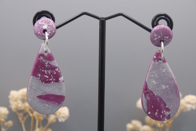 waterdroplet︱fuschia + metallic silver 