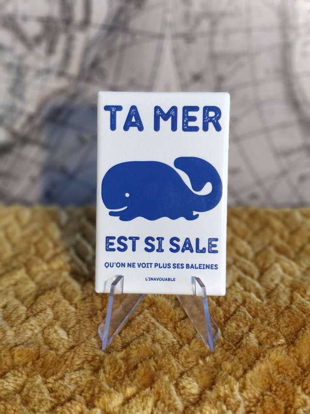 MAGNET "TA MER EST SI SALE QU'ON NE VOIT PLUS SES BALEINES"